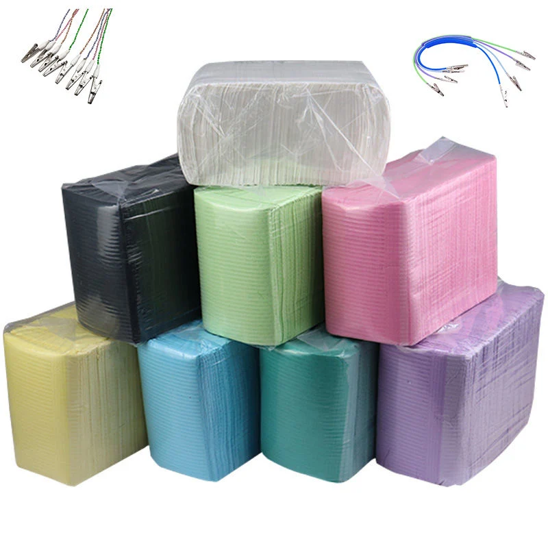 Medical Consumables Dental Products Disposable Colorful Tattoo Pad Product Waterproof Dental Bibs