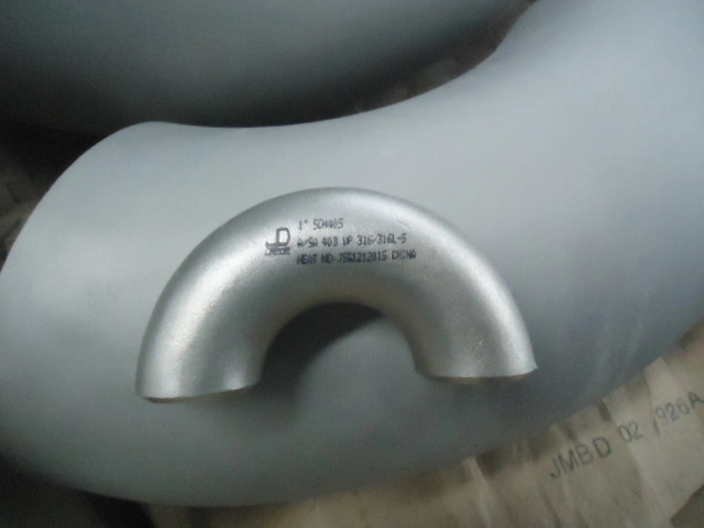 SUS304 316 Stainless Steel Butt-Weld Fittings Bw Lr Long Radius 90 Degree Sch10s Sch40s Seamless Ss Elbow