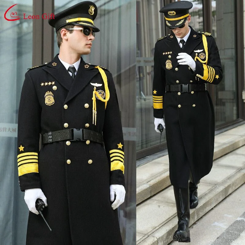 Logotipo personalizado untar la lana la ropa de trabajo Otoño e Invierno uniforme traje ropa gruesa de conserje de la imagen de ropa de seguridad