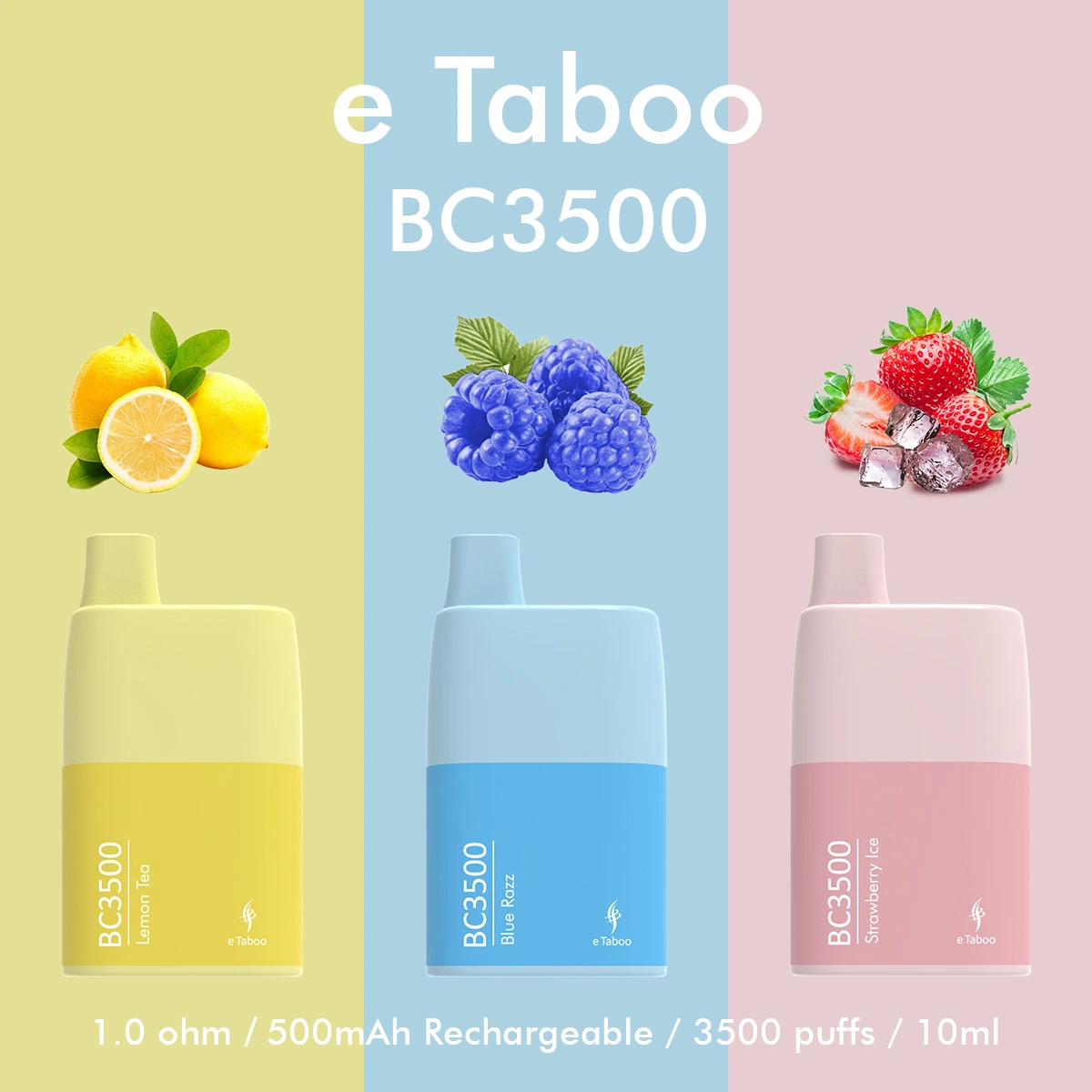 Vente en gros E-cigarette rechargeable Etabou 3500 Puff Vape jetable avec fruit Saveurs