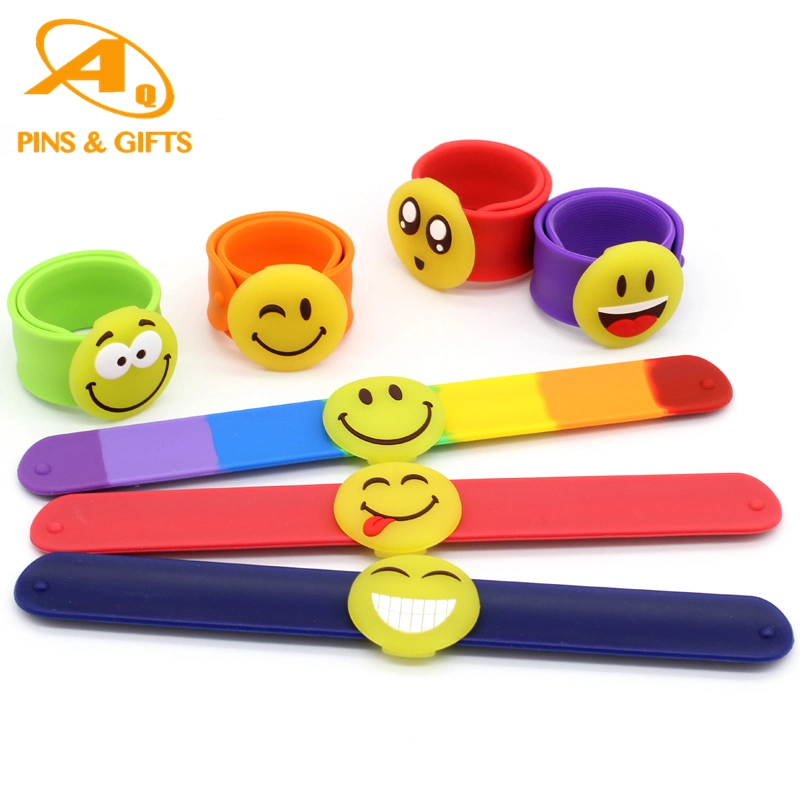 Wholesale/Supplier Custom Two Color Rubber Silicon Reflective Silicone Mold Not Sweat Mask Elastic Strap Steel ID Slap Bracelet Wristband