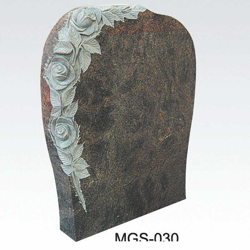 Custom Америки Headstone Tombstone памятник с Роуз Карвинг