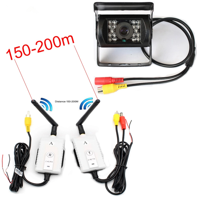 Wireless Truck/Bus/Auto Reverse Backup Parking Camera with 2.4GHz Transmitter Receiver