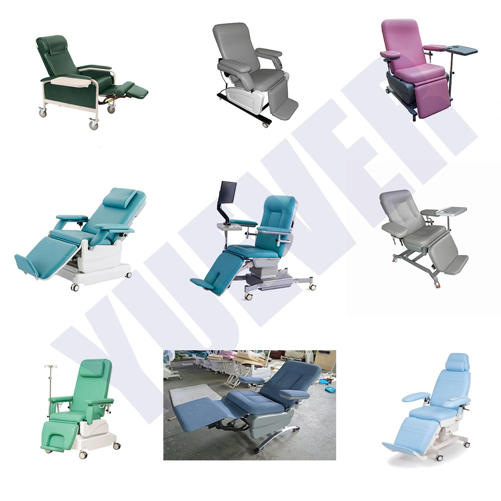 Yuever Medical Medical Electric Blood Collection Draw Phlebotomy Blood Donation Dialysis Chair for Laboratory
