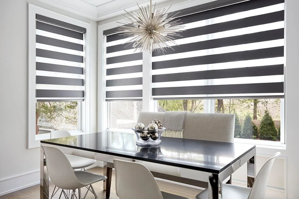 Top Quolity New Motorized Aluminum Roller Blinds Zebra Blinds