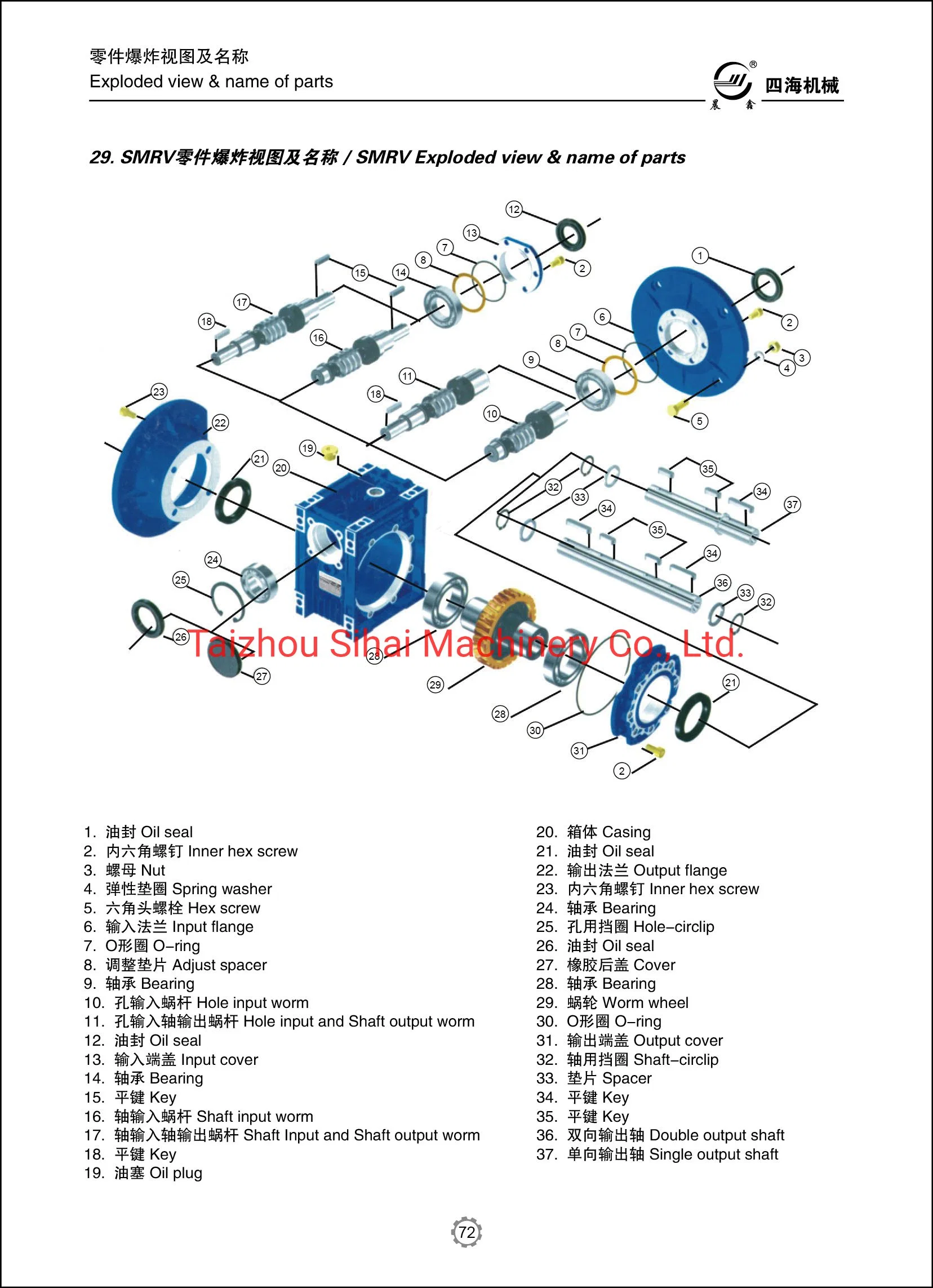 Gearbox Spare Parts for Output Flange