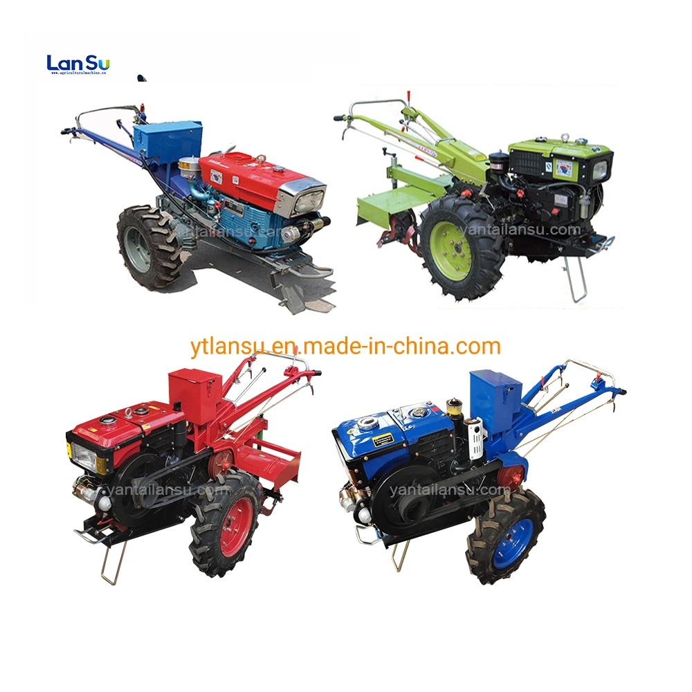 China Sifang Dongfeng 8HP 10HP 12HP 15HP 16HP 18HP 20HP Cultivators Hand Push Diesel Powered Power Tiller Walk Behind Two Wheels Walking Tractor Price