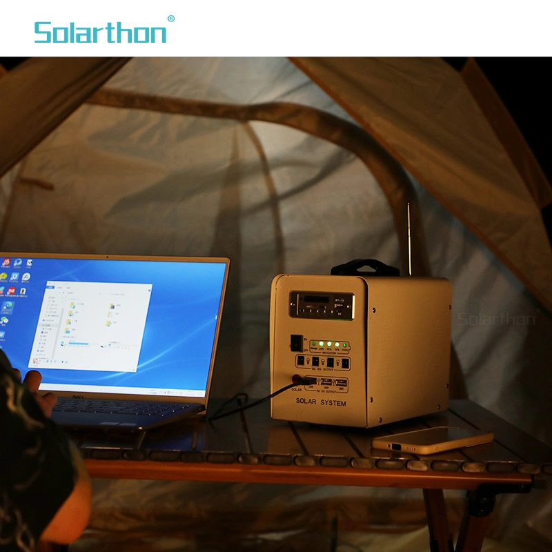 New Product 30W Outdoor Camping Fishing Emergency Recharge Home Solar Lighting Portable Solar System