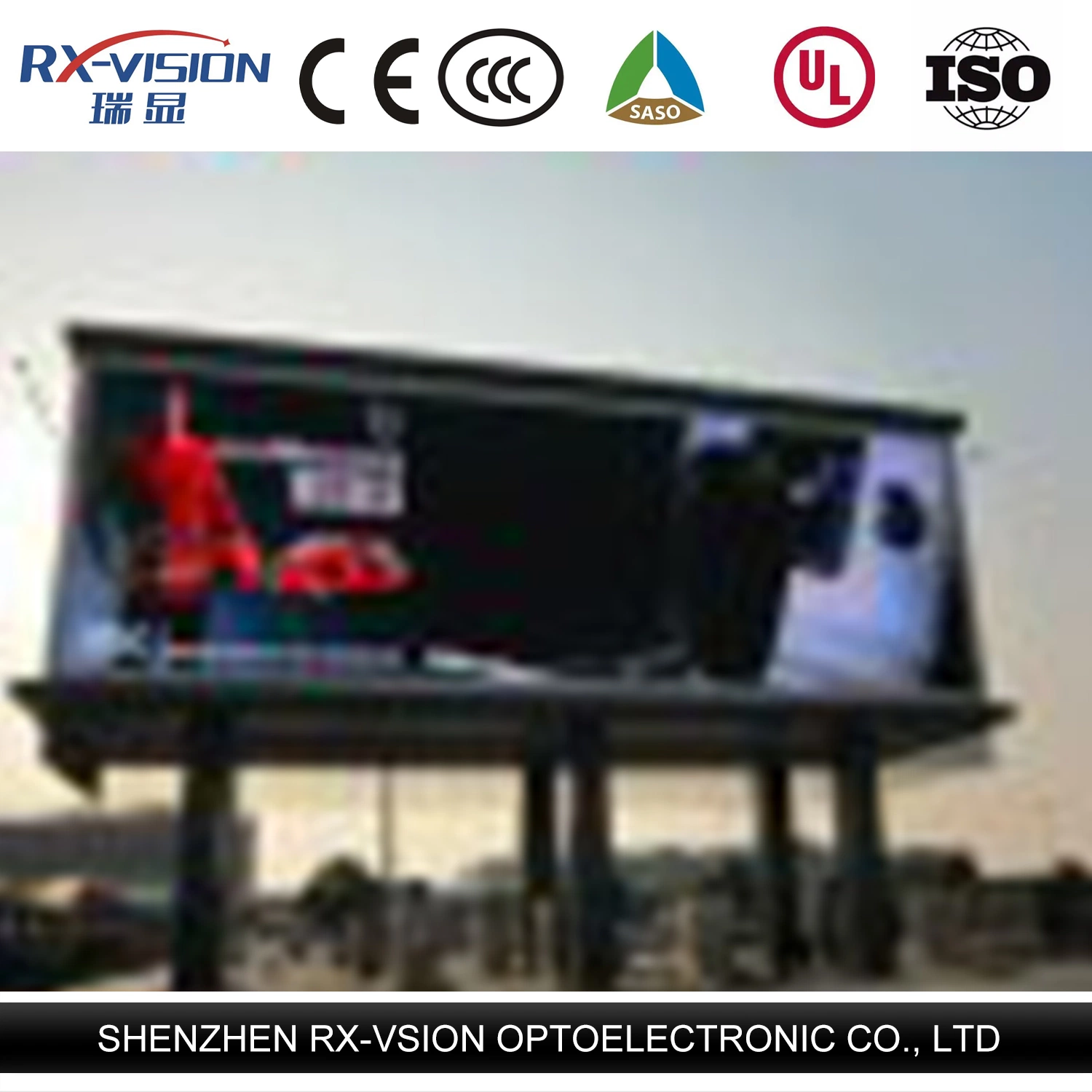 Pleine couleur écran à affichage LED de plein air P6 P8 P10 P16 SMD pour installation fixe de panneaux publicitaires