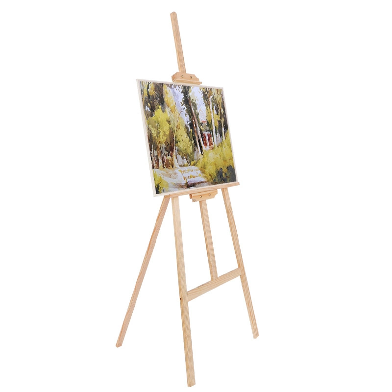 Adjustable Height Pine Drawing Board Easel Display Rack 0408