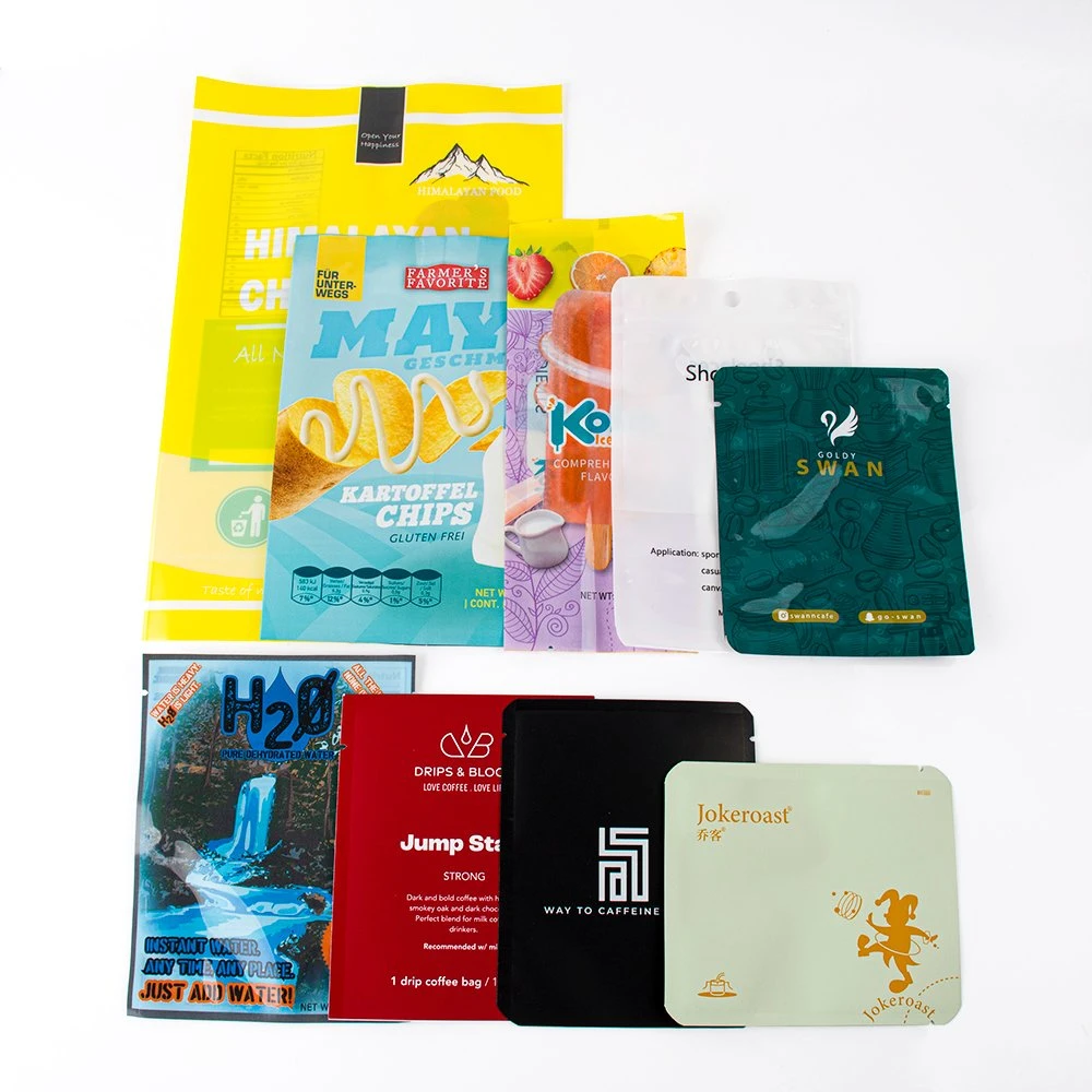 Customized Printed Stand up Pouch Aluminum Foil Zip Lock for Reseal Packaging Bag Plastic Food Grade Bag for Snack Food