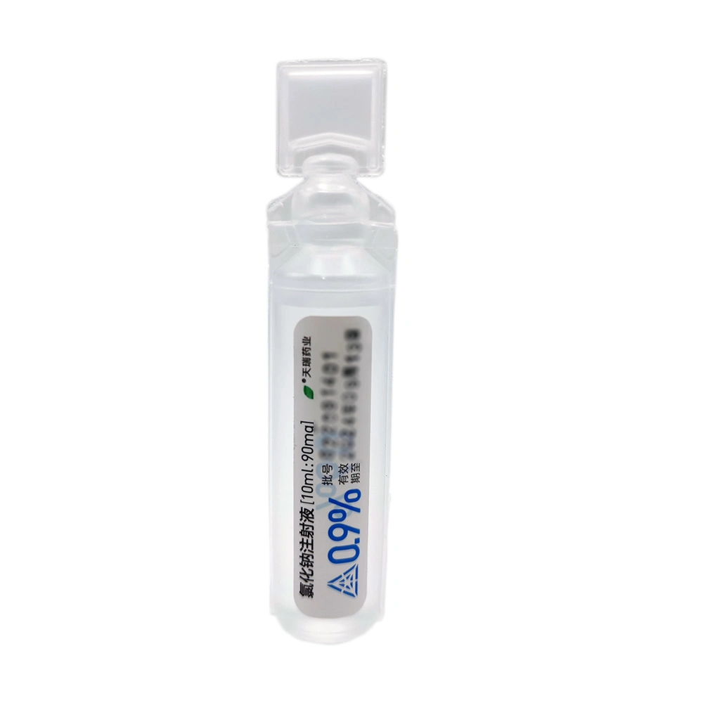 Medizinische sterile Augenwäsche 10ml sterile Natriumchlorid 0,9 Kochsalzlösung Lösungen