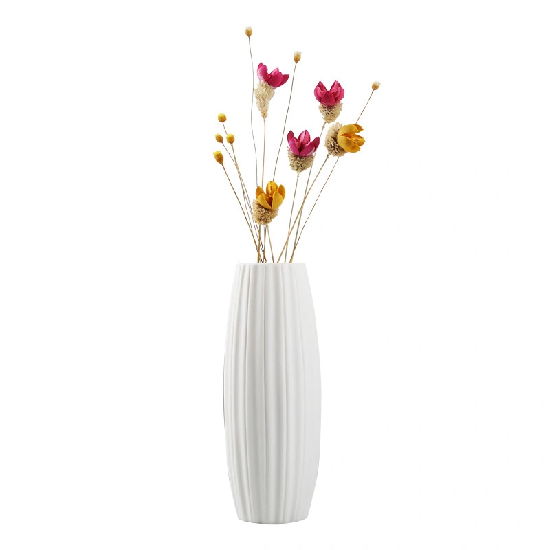 White Ceramic Flower Vase for Home Decoration Decorative Tabletop Centerpiece Vase/Flower Pot