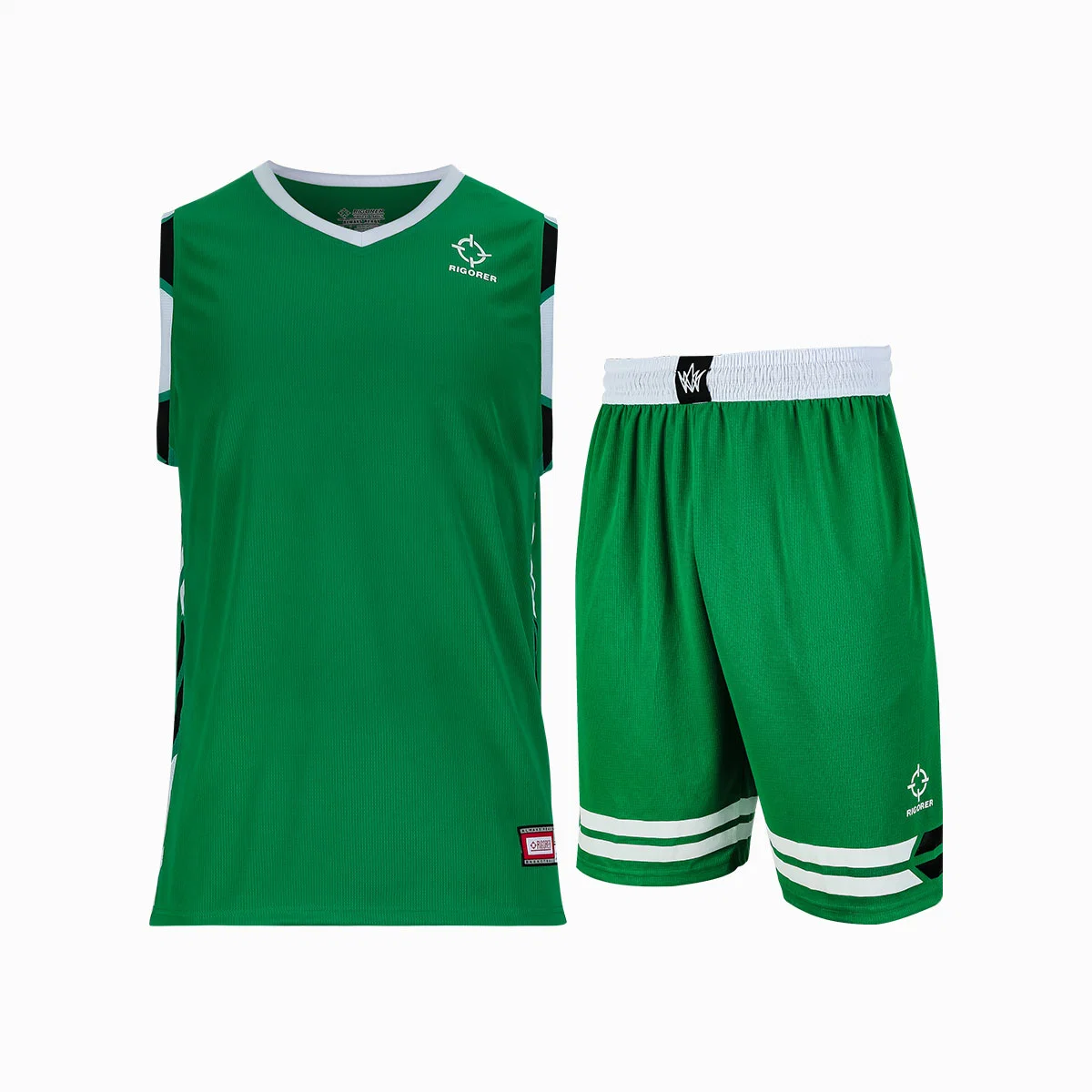 Rigorer Color puro Baloncesto uniforme ligero malla poliéster tejido