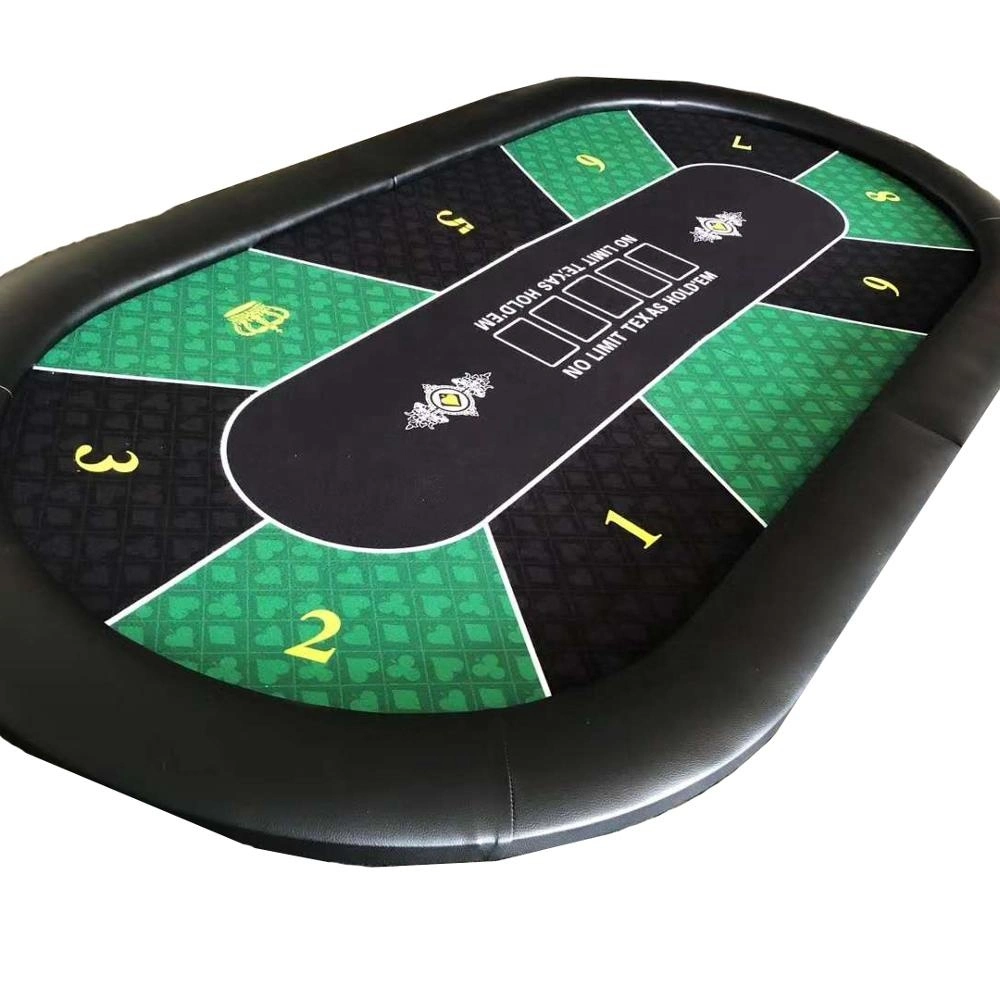 Folding Custom Poker Table Top Poker Table with Racetrack Foldable Poker Game Mat Check Sell