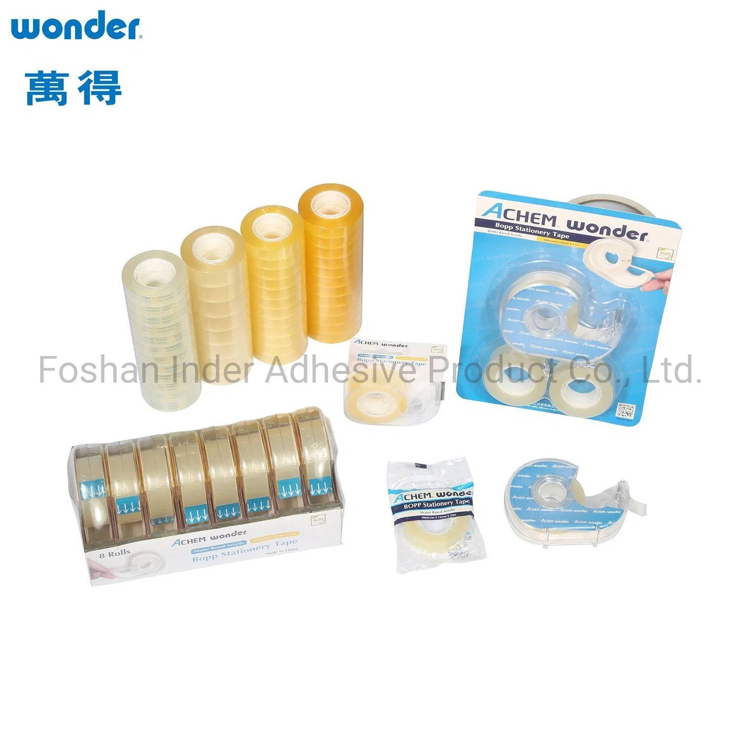 Top 30 BOPP Acrylic Transparent Stationery/Sellotape Self Adhesive Tape for Office Jumbo Roll Printed