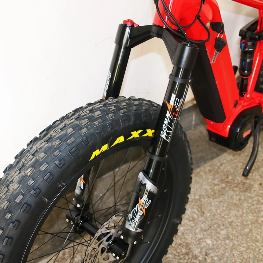 1000W Vélo électrique tout-terrain urbain avec pneus gras de 26 pouces, vélo électrique de ville en alliage d'aluminium pour adultes, Fatbike à suspension complète, vitesse centrale de 50 km/h.