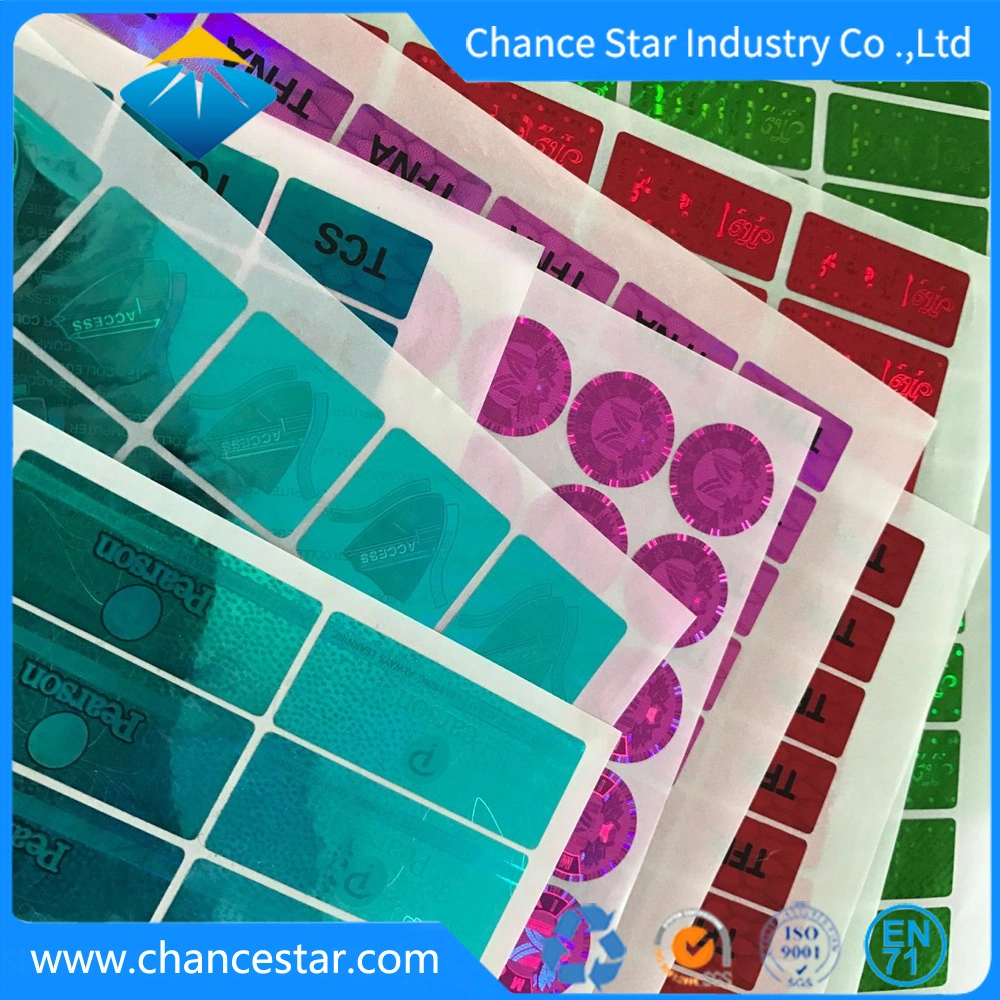 Custom Different Label Colors 3D DOT Matrix Hologram Stickers