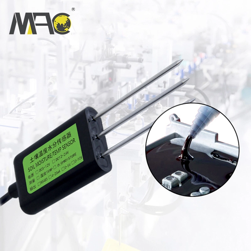 La agricultura Macsensor 4-20 mA 0-5 V salida RS485 Sensor de temperatura de la humedad del suelo