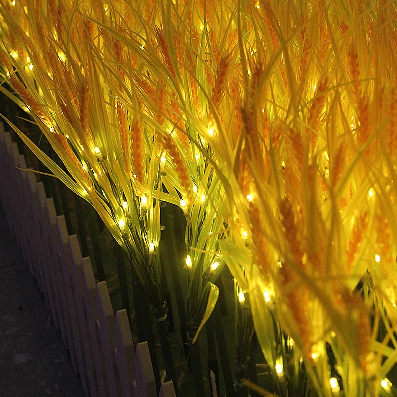 Outdoor High Quality Wheat Ears LED Wheat Light Lamp Stand Artificial Wheat Lamp for Garden Plaza and Street Decoration