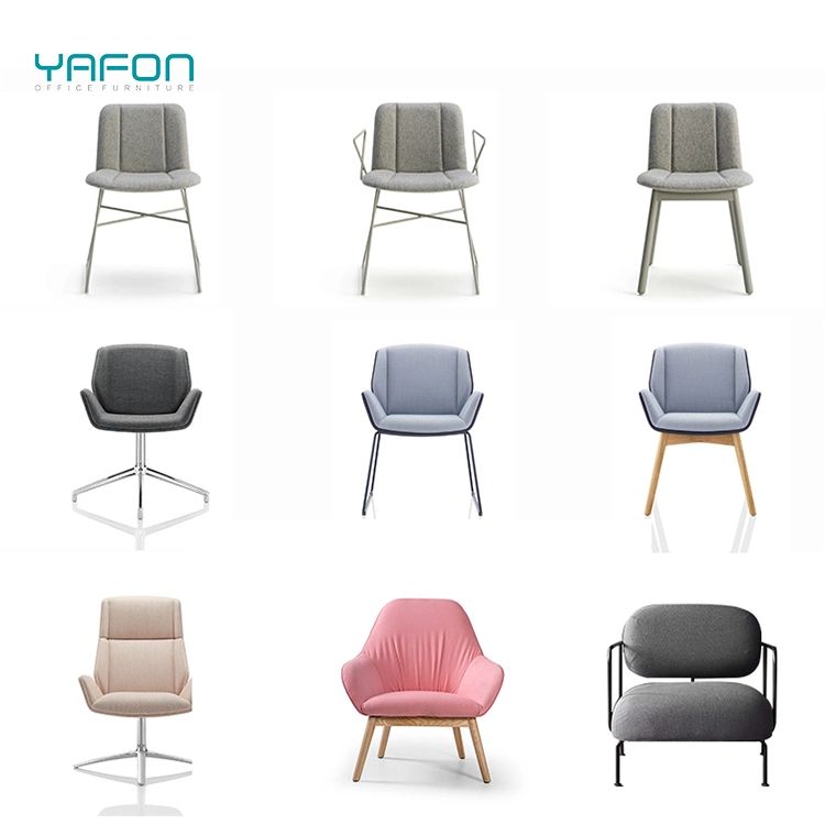 High quality/High cost performance Office Furniture Modern Solid Wood Legs Fabric Arm Chair Leisure Chair