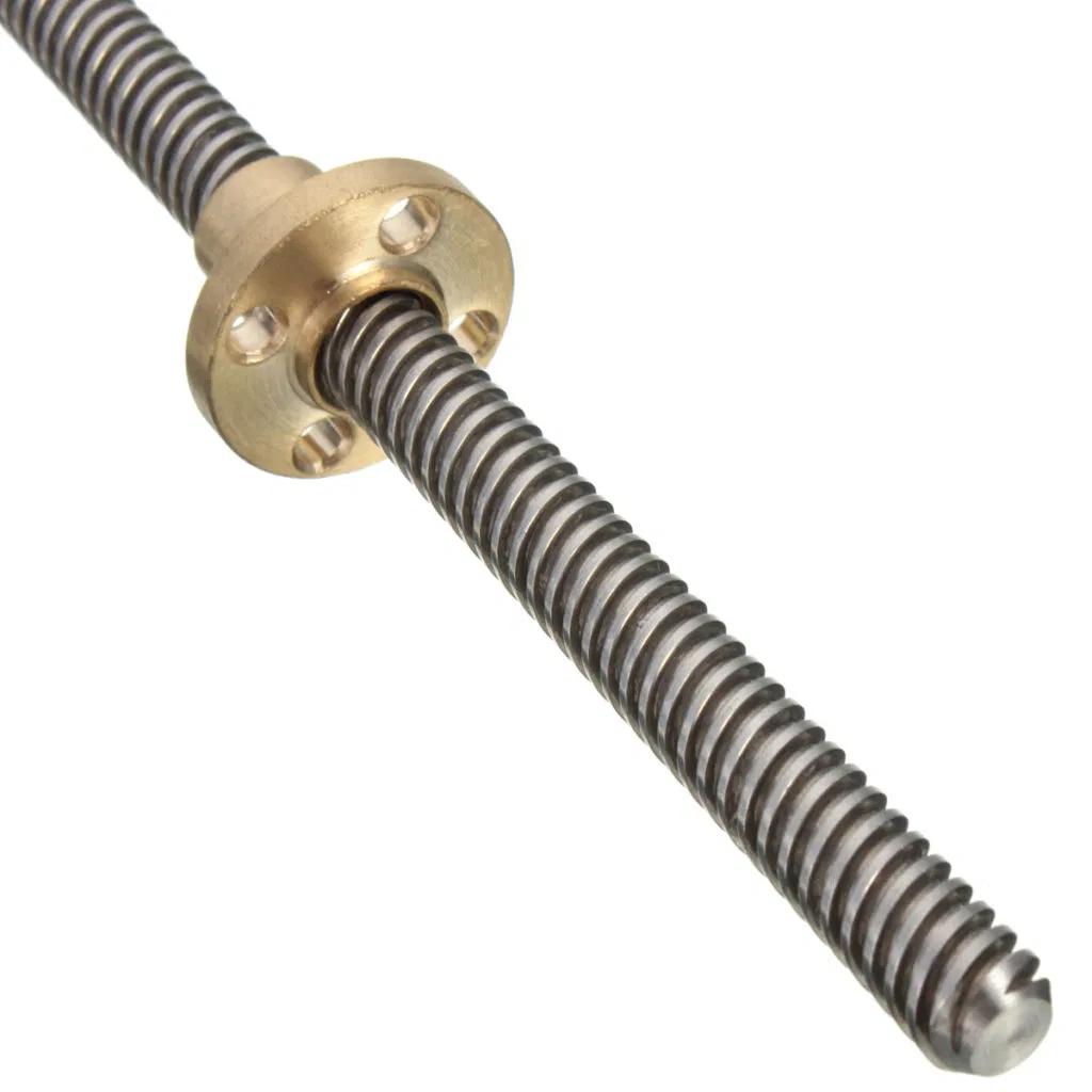 China Custom Machined Acem Thread Lead Screw and Brass Nut for 3D Printer and CNC Machine