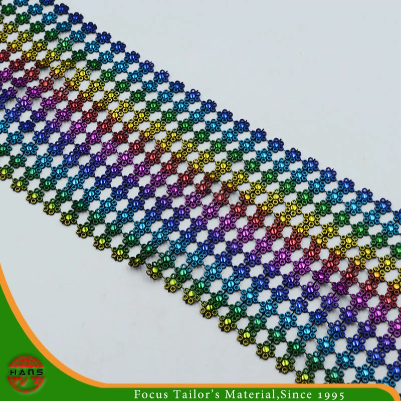 Hans Most Popular Rhinestone Mesh Trimming for Decoration