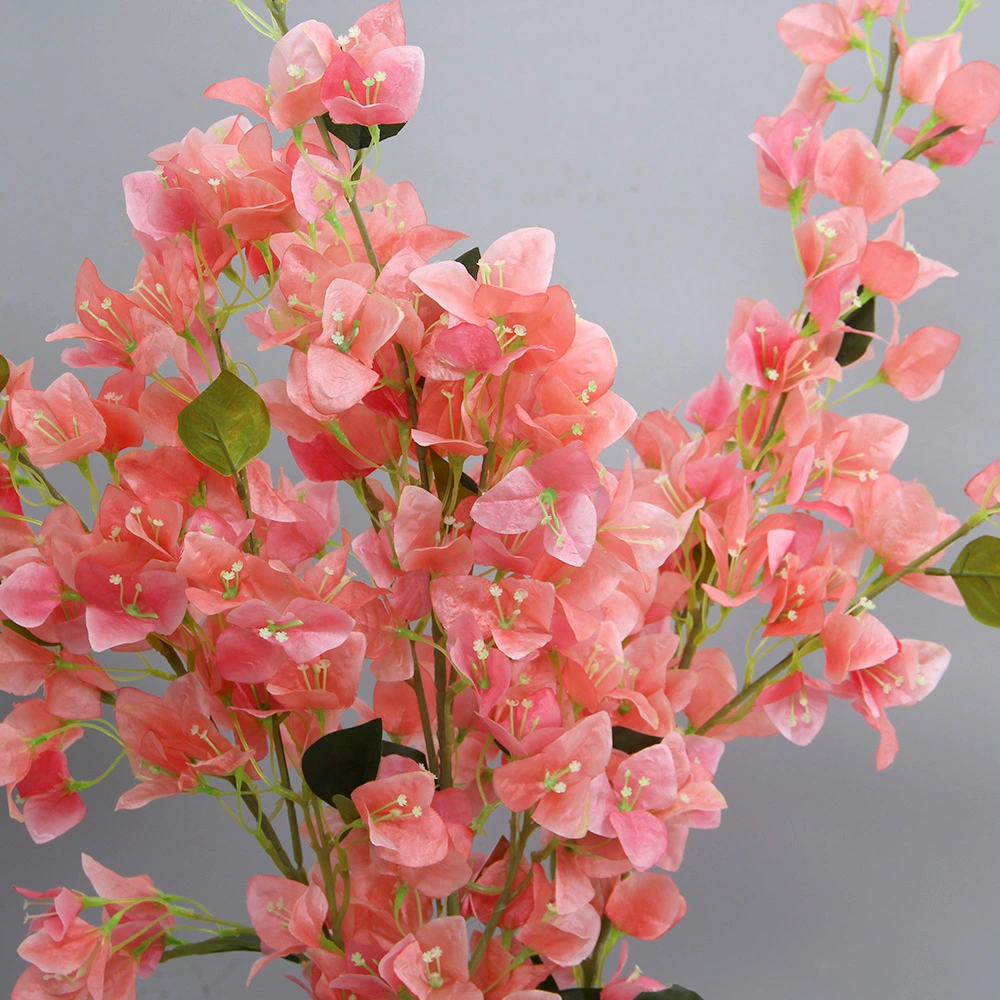 Decoração de Jardim de Casamento por atacado Bougainvillea de Seda com haste única da venda quente Flores pequenas Spray artificial Bougainvillea