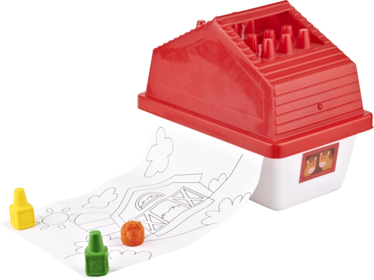 House Shaped Lively Box 3D Crayon Gift Set for Drawing /Painting