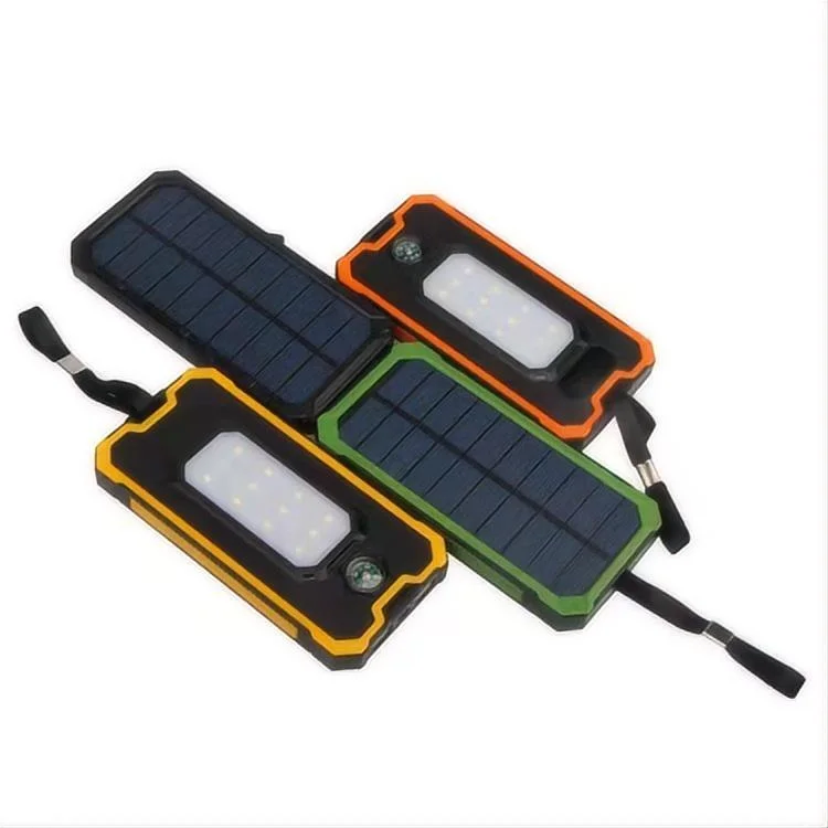 Compass Double LED Light Solar Mobile Power Charging Treasure