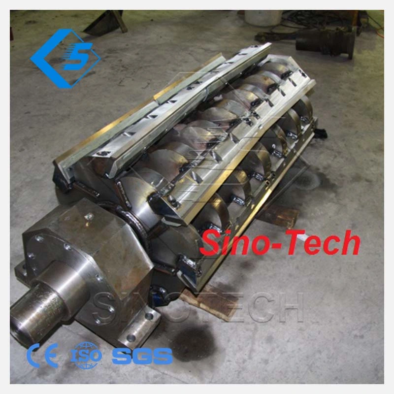 Sino China Strong Force Horizontal Pipe Waste Plastic Crushing Machine Pet PP PVC Plastic Sheet Scrap Crusher