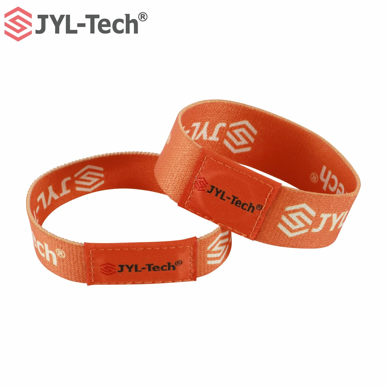 Custom Heat Transfer RFID Elastic Fabric Wristband Bracelet for Event