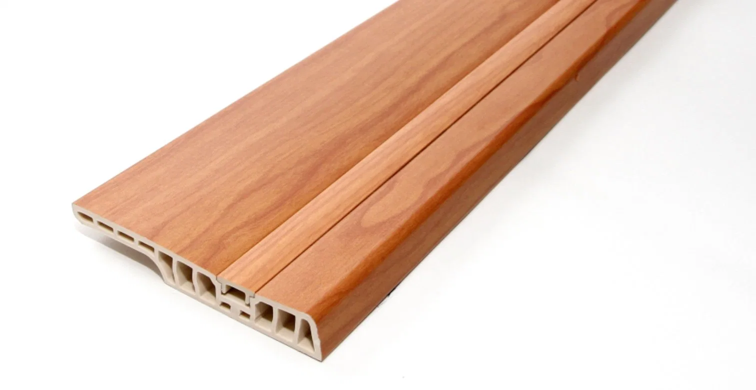 PVC Material Wood Grain Decorative PVC Plastic Flooring Wall Skirting