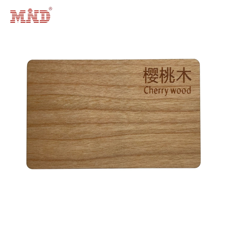 Großhandel ISO14443A MIFARE Classic EV1 1K Nähe kontaktlos NFC Holz RFID-Karte