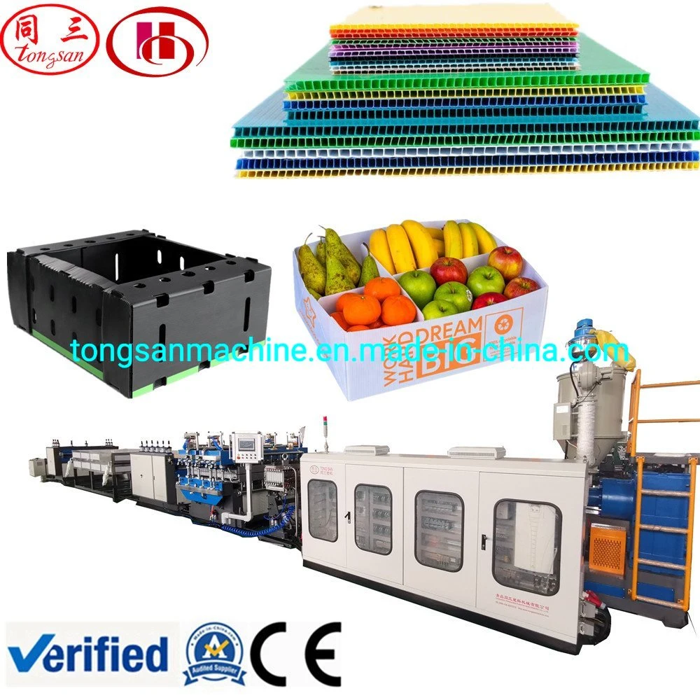 PP/PE/PC Polypropylene Plastic Hollow Grid Corrugated Sheet Board Making Machine/Packing Carton Box Plastic Extruder