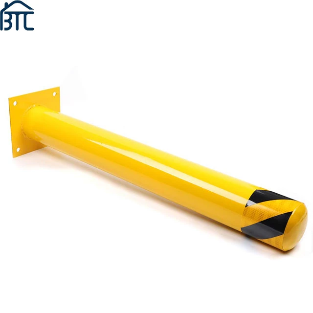 Yellow Steel 4.5 Inch Diameter Steel Pipe Safety Bollard Post