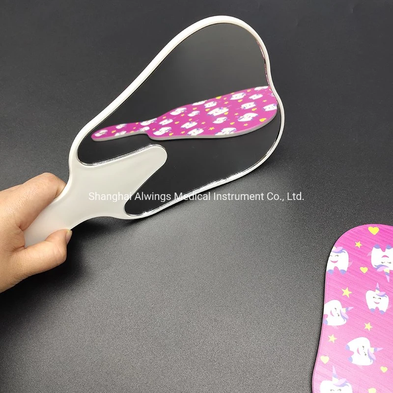 Dental Products Mouth Mirror with ABS Handles Printed