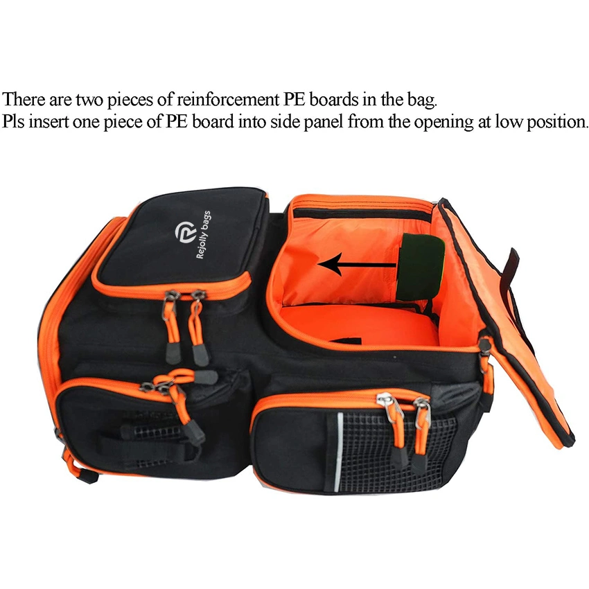 with Waist Pack Large Waterproof Tackle Bag with Protective Rain Cover Without Tackle Box Fishing Rod Bag