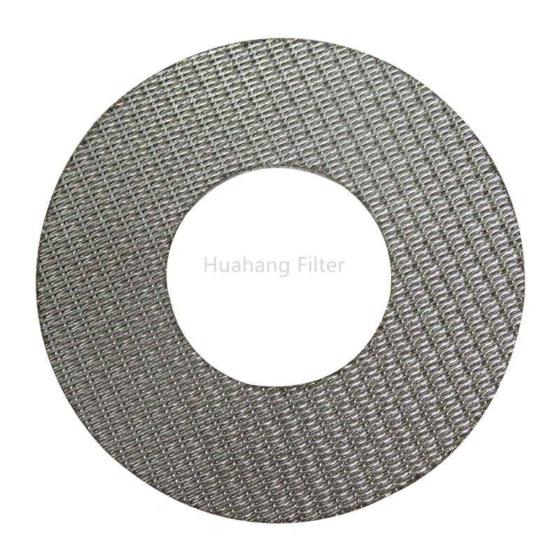 Huahang good quality stainless steel sintered disc high strength stainless steel mesh mental sintered  element High temperature resistance sintered disc