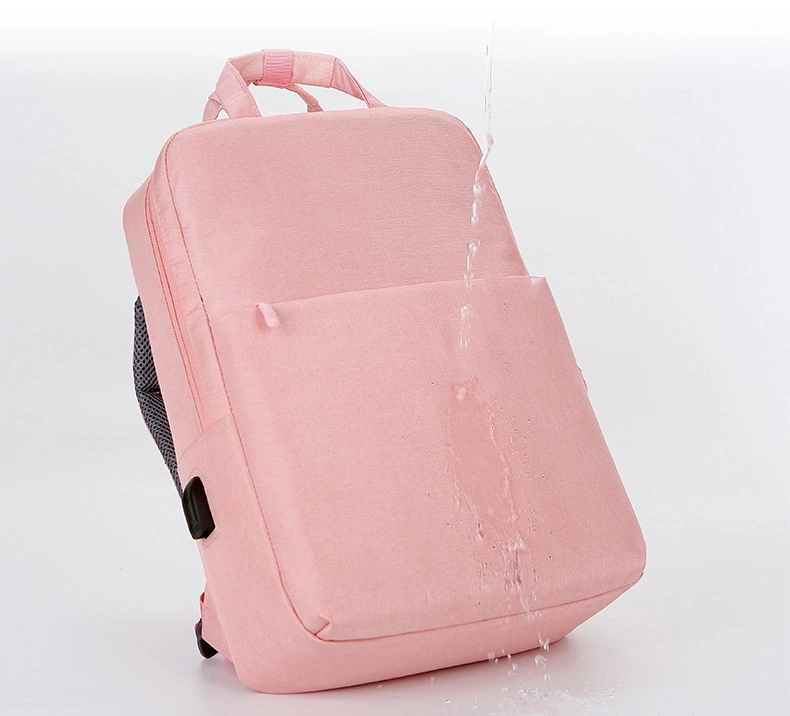 15,6 pulgadas mujeres Waterproof Moda portátil Mochila Escuela Moda Cuero Bolsa