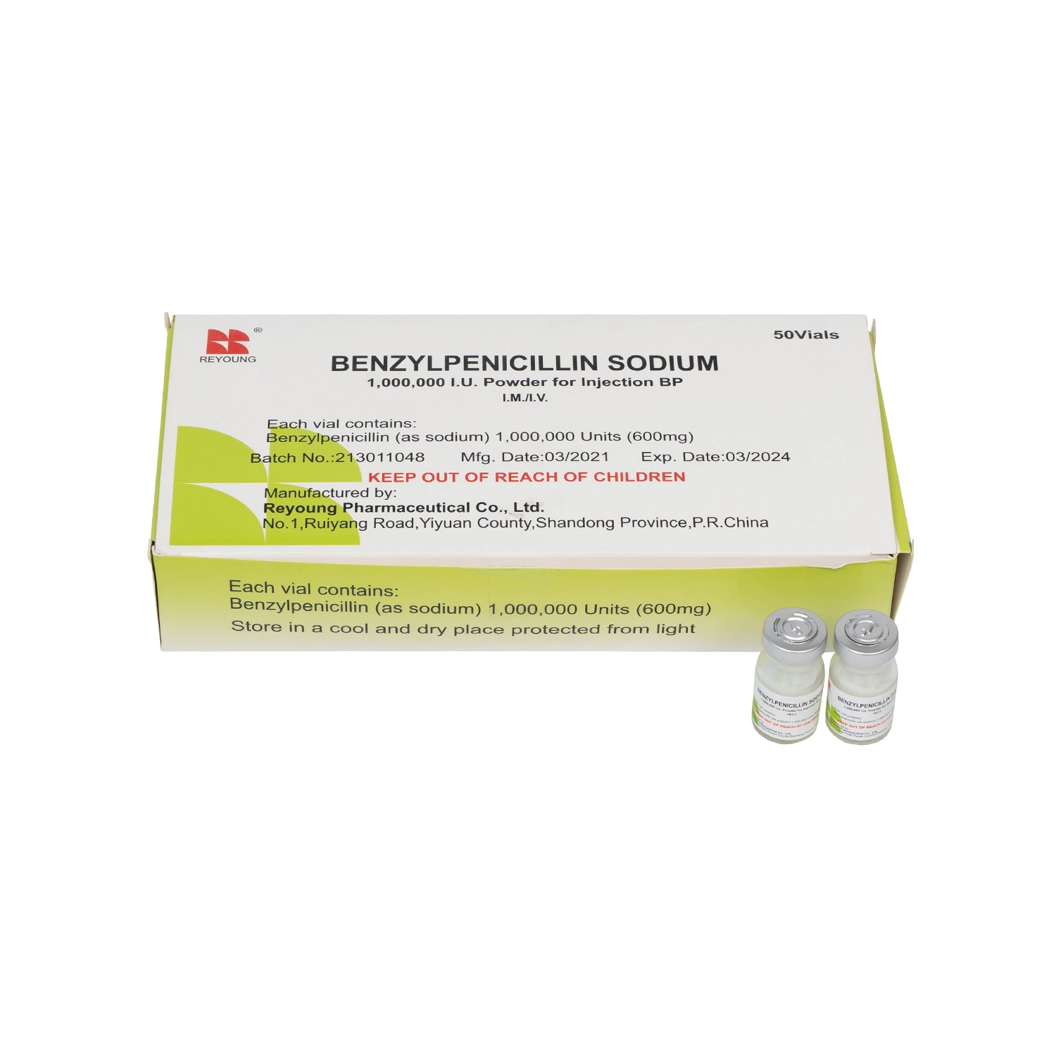 Sensitive Antibiotics/Benzylpenicillin Sodium for Injection/0.8mega; 1.0mega; 1.6mega; 5.0mega; 10mega/GMP Certificate