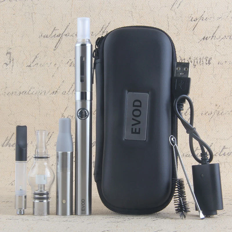 900mAh Battery Portable Dry Herb Vaporizer Oil Wax Evod 4 in 1 Kit