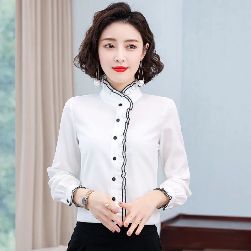 Fashion Korean Style 3couleurs Shirt Women's Business Shirt