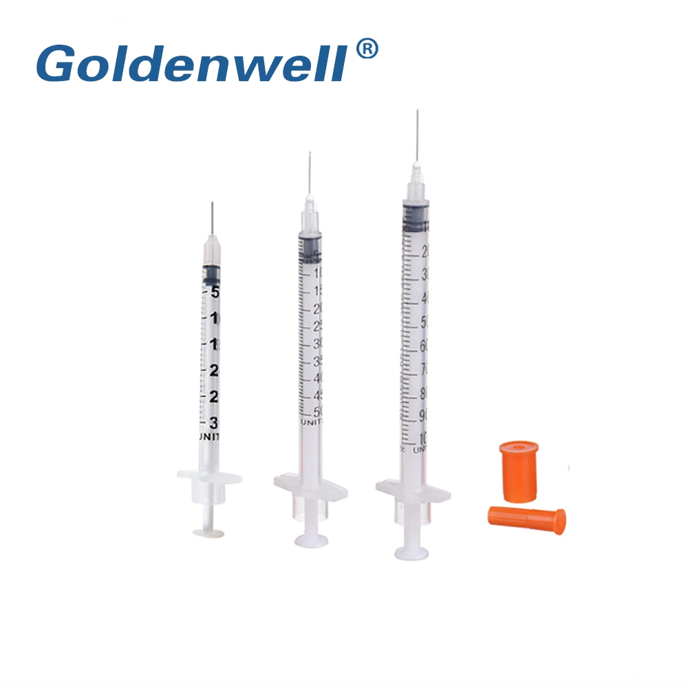 Disposable Red Cap Sterile Insulin Syringe