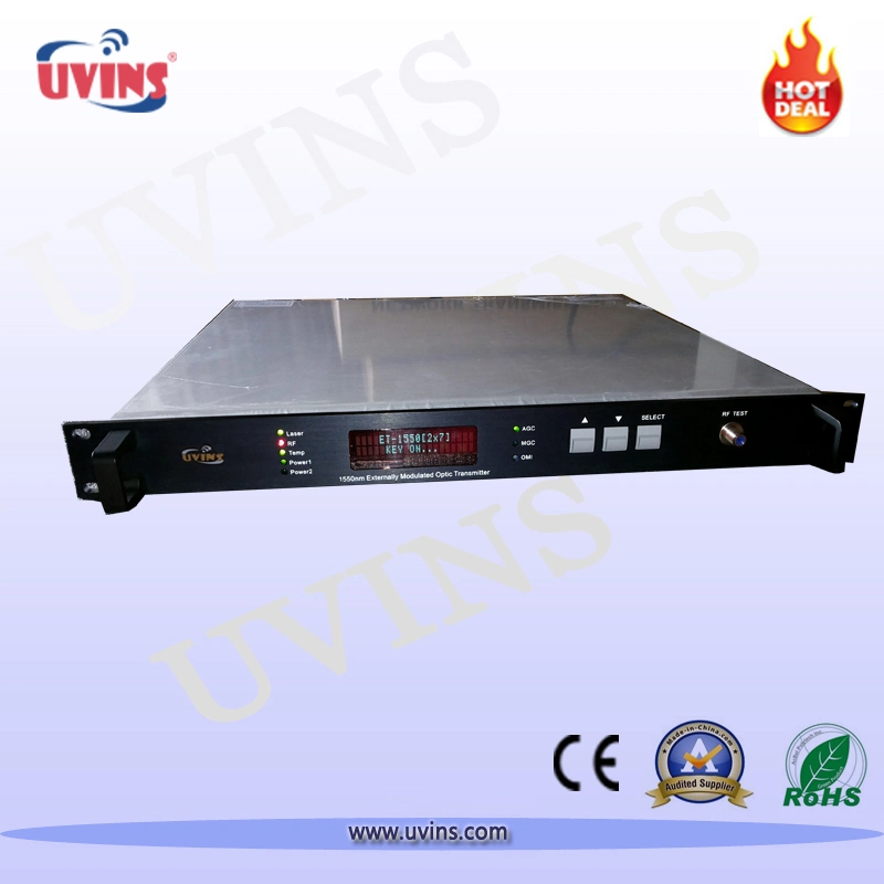 1550nm Optical Fiber Transmitter CATV External-Modulation 2 Output