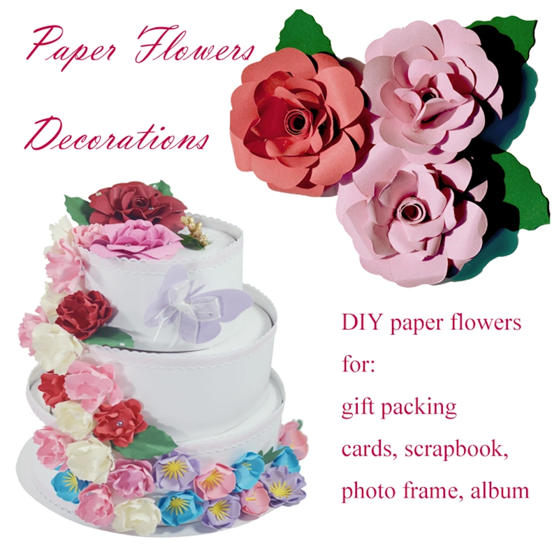 3D Dekoration Papier Blume DIY Handmade Craft Material Kit Rose