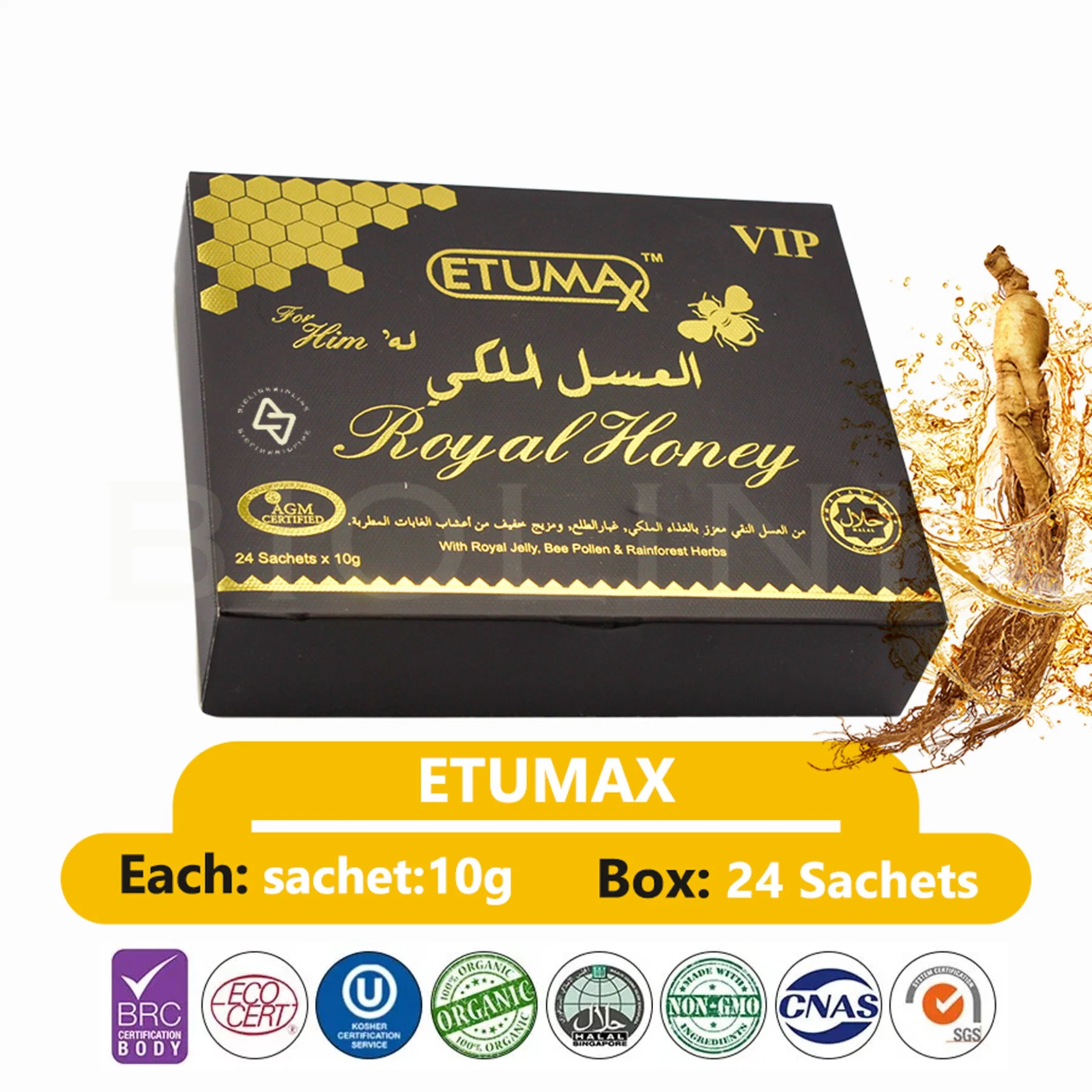 Herbal Oriental para hombres Royal Honey VIP salpicado a la hora de acostarse 12 Sobres-20gram