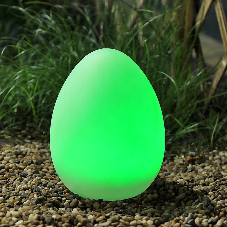 Portable Outdoor RGB Color Changing Illuminated Floor Lamp Landscape LED Egg Light