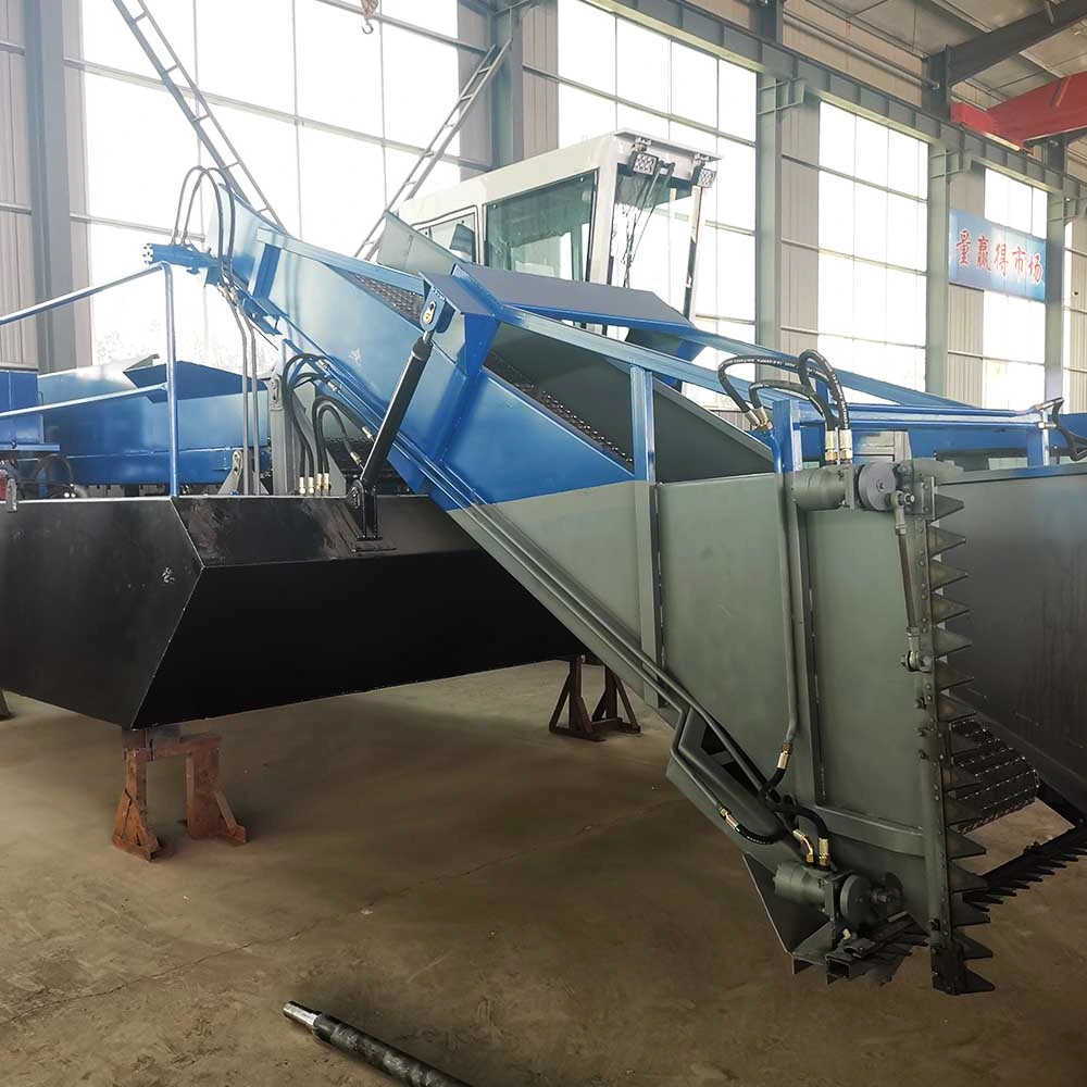 Full Automatic Water Weed Floating Wastes Trash Skimmer Vessel Machine Boat River Aquatic Weed Plant Harvester Machine