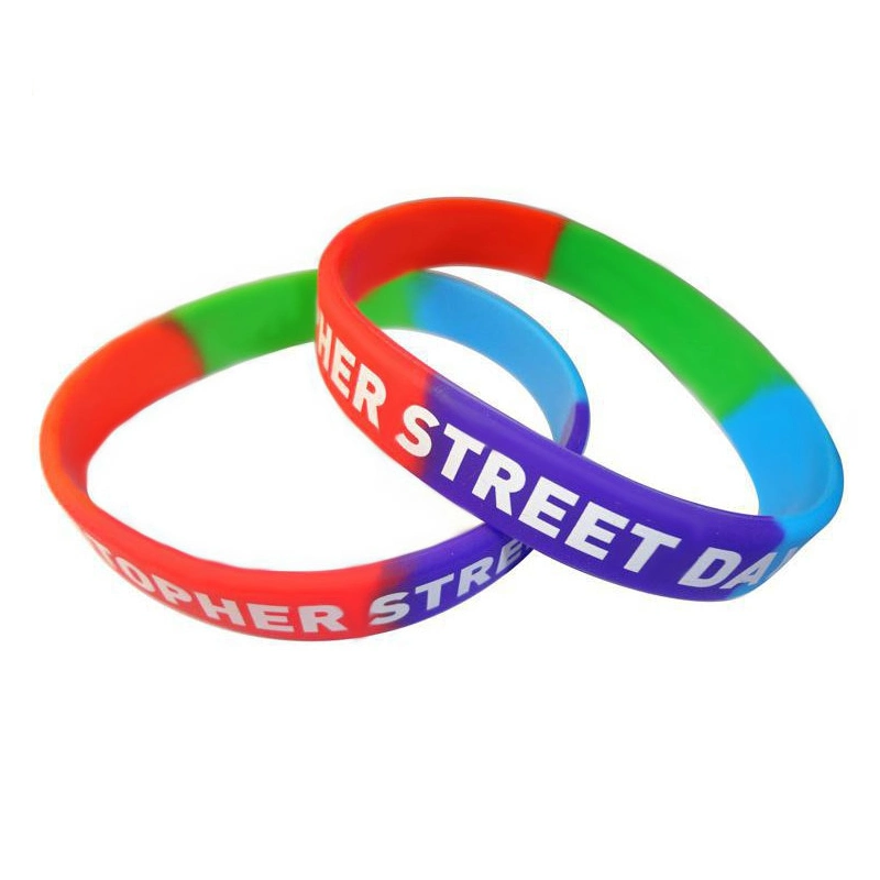 Custom Logo Silicone Bracelet Rubber Wristbands for Sports Teams Games